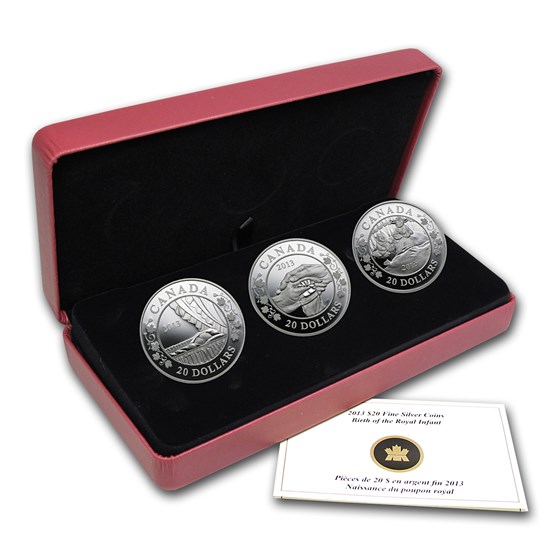 2013 Canada 3-Coin Silver Birth of the Royal Infant Proof Set 2013 Canada 3-Coin Silver Birth of the Royal Infant Proof Set